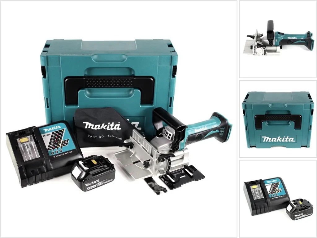 Rainureuse Makita DPJ180 18V Lithium-Ion avec batterie 5.0Ah haute autonomie