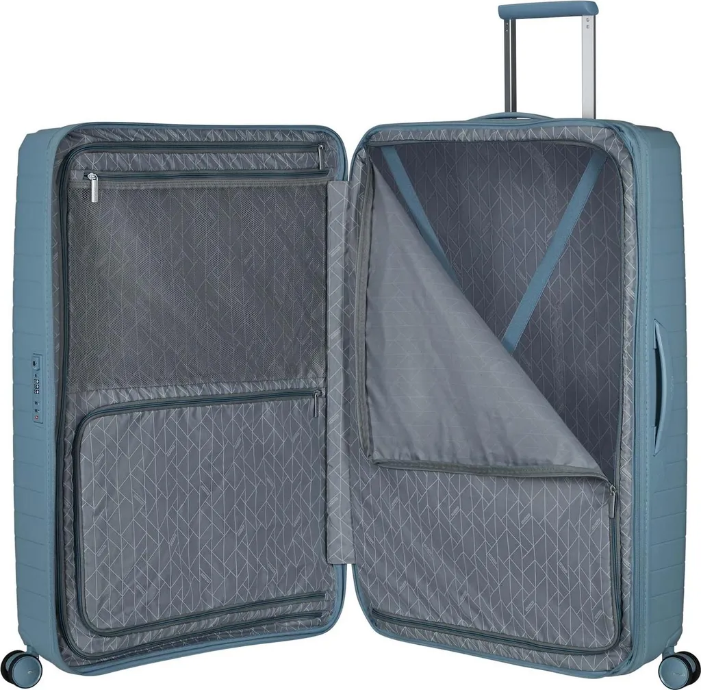 Grande Valise Rigide Extensible 83cm Spinner Fastforward Bleu Clair TSA - 8