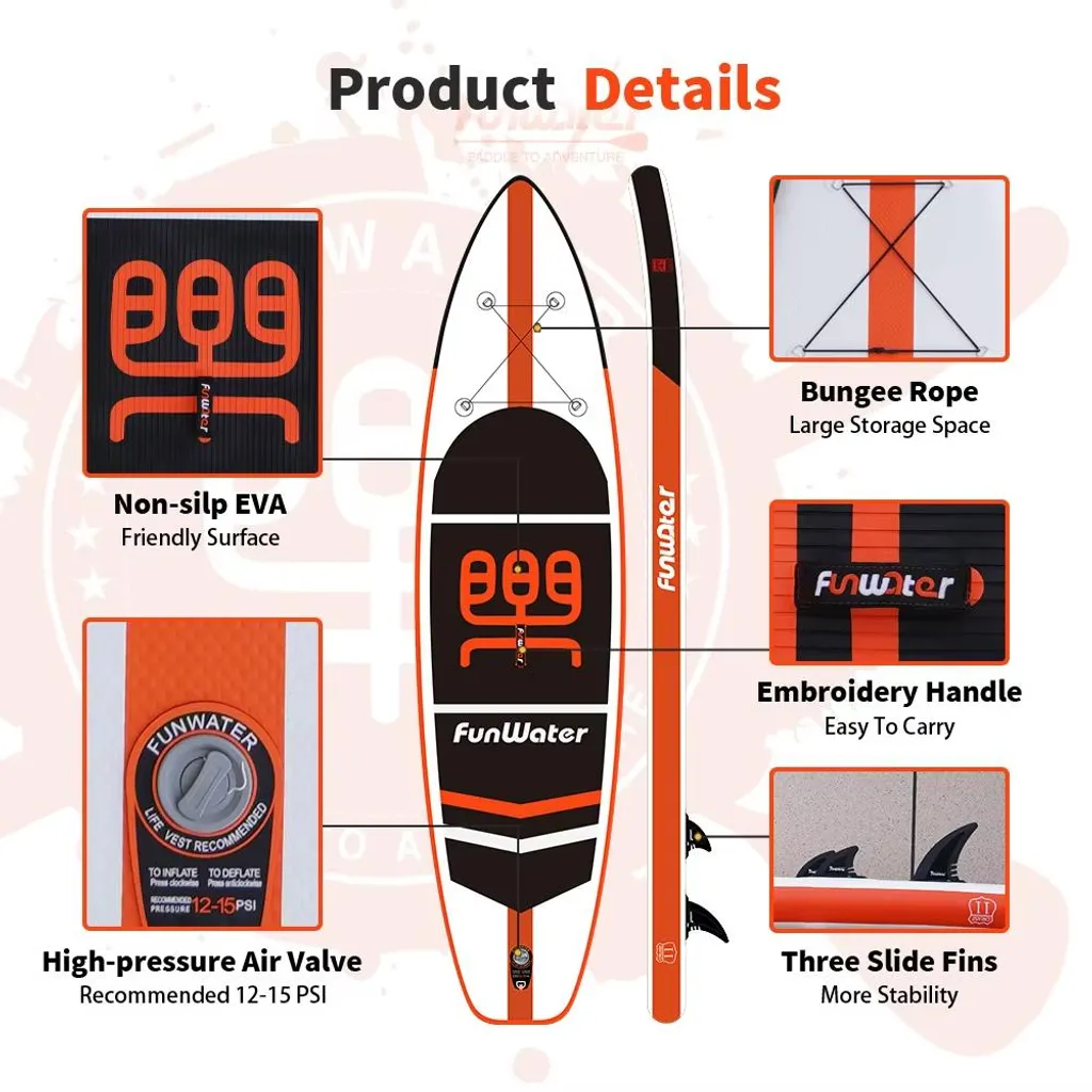 Planche de paddle gonflable SUPFW03A - Stabilité et construction robuste - 3