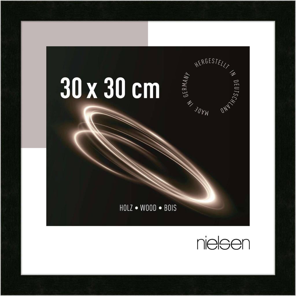nielsen Holz Bilderrahmen Essential, 30x30 cm, Schwarz