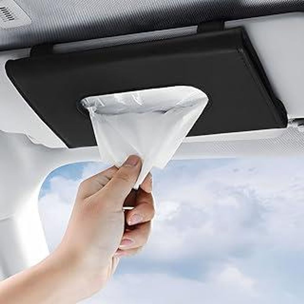 Kleenex Taschentuchhalter mit ultraweicher Lotion Gesichtstücher – schlanke Visierhalterung für Autos/LKWs/SUVs, Kleenex-kompatibler Servietten...