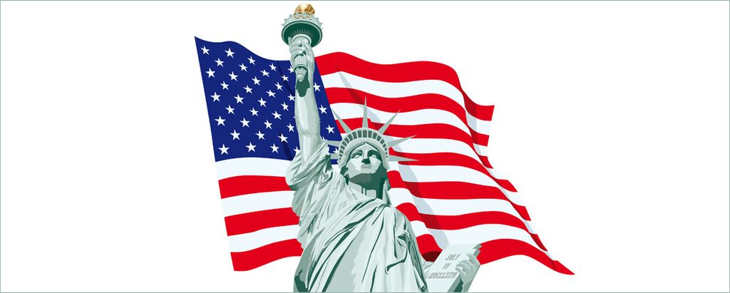 Wallario selbstklebendes Poster - Freiheitsstatue USA, Größe: 50 x 125 cm