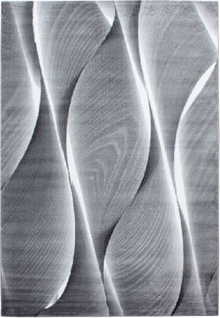 Kurzflor Teppich Paolo Läufer, Farbe: Schwarz, Größe:80x150 cm