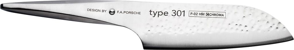 CHROMA Type 301 Santoku mit Hammerschlag Küchenmesser Produktbild 
