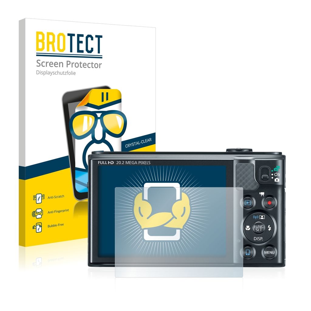 2x Für Canon PowerShot SX610 HS Schutzfolie BROTECT Displayschutz Display Schutz Folie Klar Transparent