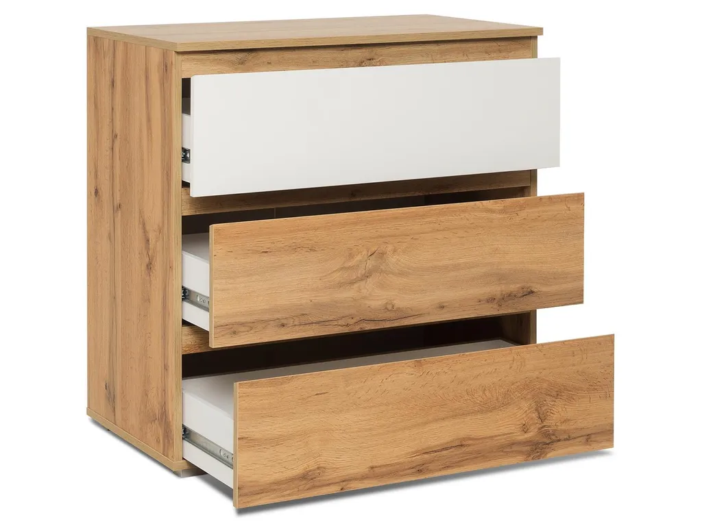 Commode de Chambre Ravenna 80x80x45 cm - Rangement Idéal Petit Espace