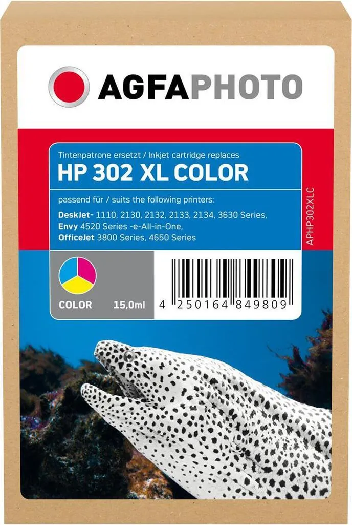 Cartuccia Colore AgfaPhoto per HP 302XL F6U67AE - Compatibile Premium