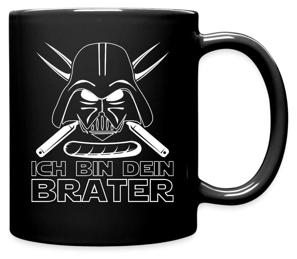 Spreadshirt Ich Bin Dein Brater Grill Humor Für Väter Tasse Einfarbig, One size, Schwarz