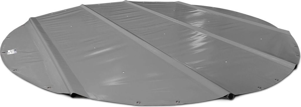 SafeDeluxe Runde Poolplane Stangenabdeckung ohne Stangen (Durchmesser der Plane = 500cm, Anthrazit RAL7016) Rollabdeckung Poolabdeckung Abdeckung...