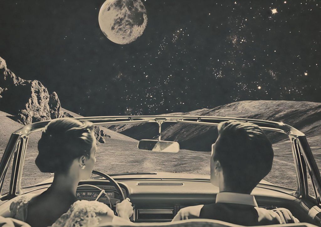 Plakat 29,7x21cm Nimm Mich Mit Zum Mond