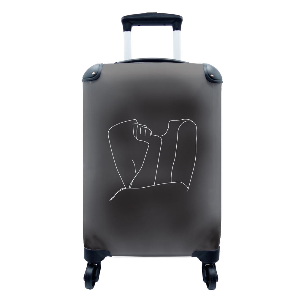 MuchoWow® Koffer Handgepäck Trolley Rollkoffer Kleine Produktbild 