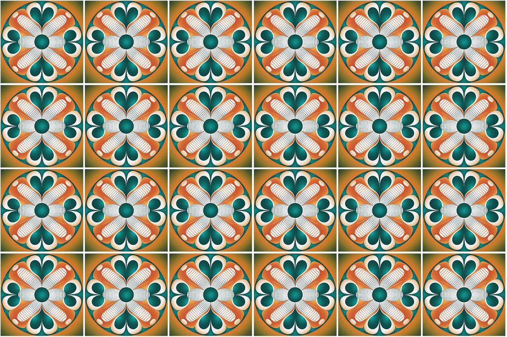 Fliesenaufkleber 20 x 20 cm – 24 Stück – Selbstklebend – Wasserfest – Pflegeleicht – Hitzebeständig – Für Küche & Bad – Buntes Fl...