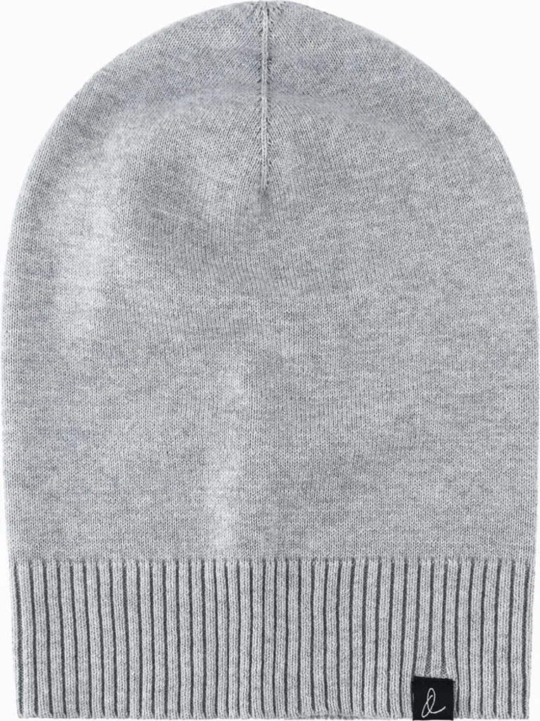 Berretto Uomo Cotone Grigio Melange | Cappello Maglia Inverno Lusso