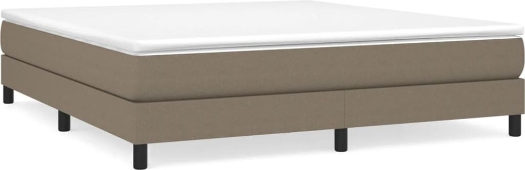 Cadre de lit sans matelas Taupe 160x200 cm Tissu Image du produit 