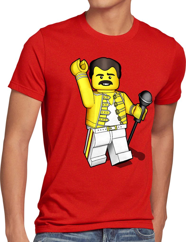 style3 I want to brick free Herren T-Shirt freddie rock you baustein
