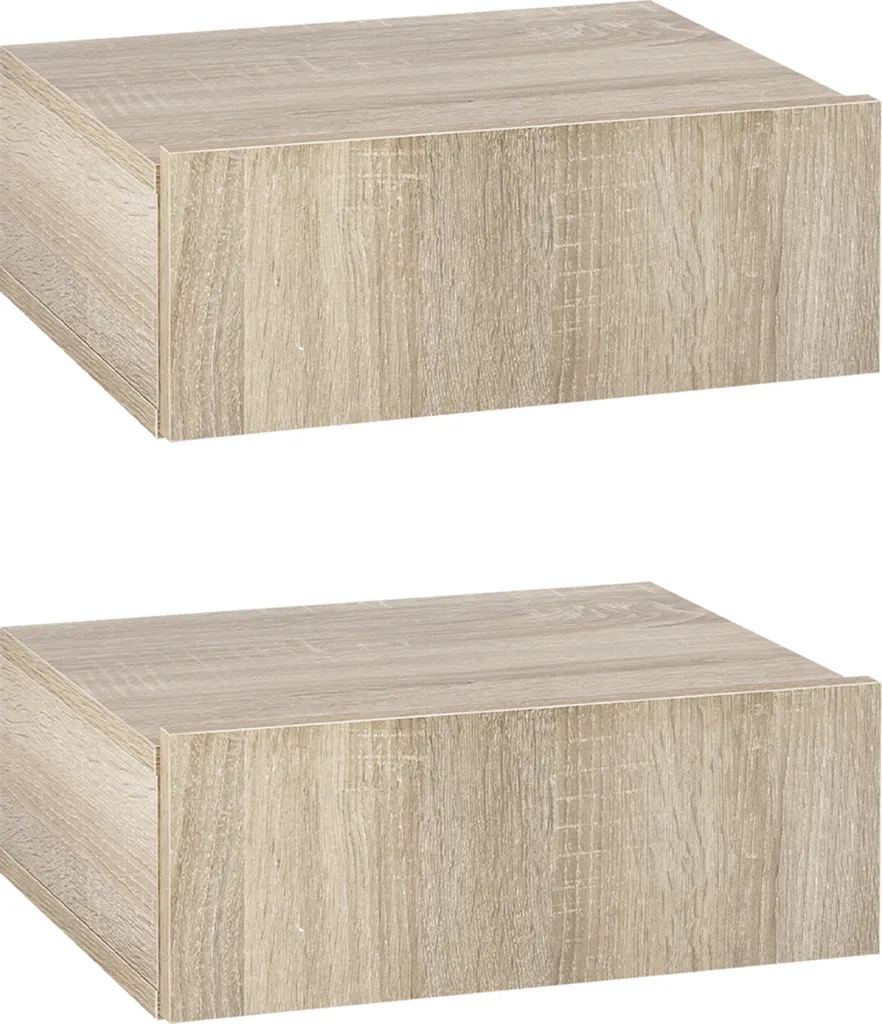 Table de Chevet à Fixer au Mur pour Chambre Gain de Place - Set de 2