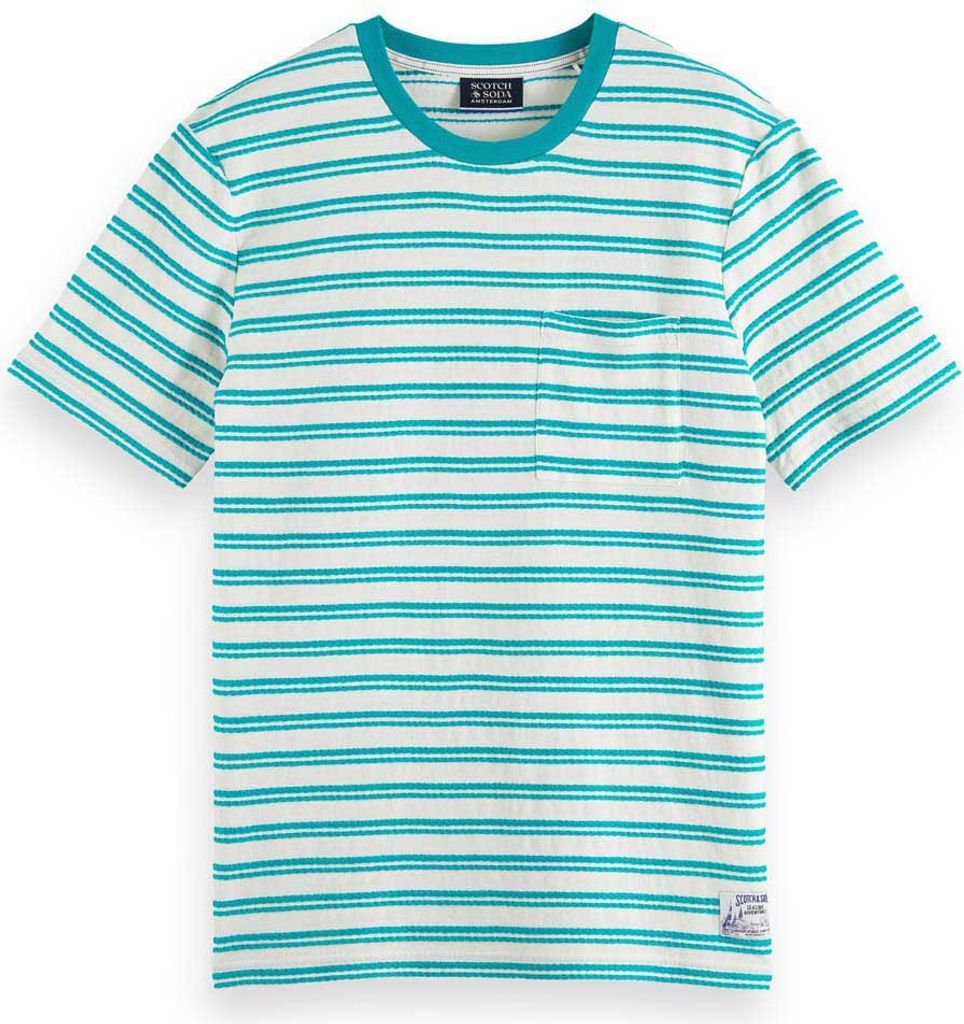 Scotch & Soda 175581 Kurzarm-t-shirt Blau S Mann Blau S