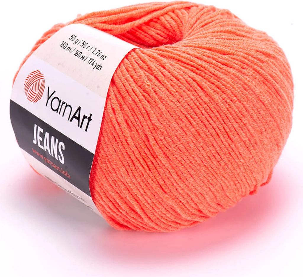 YarnArt Jeans 61 Koralle – Weiches Baumwollgarn für Produktbild 
