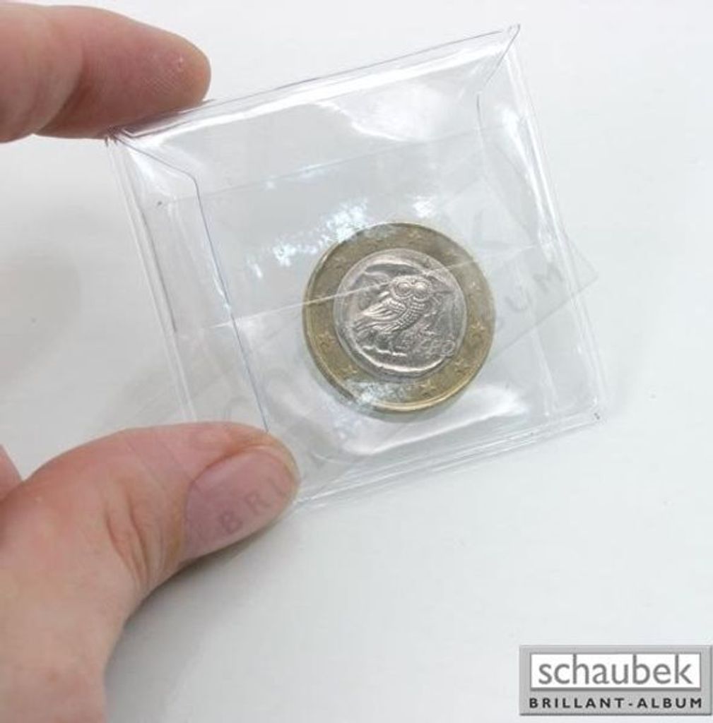 Schaubek Numismatik Münzentasche aus PVC, mit Klappe u. Produktbild 