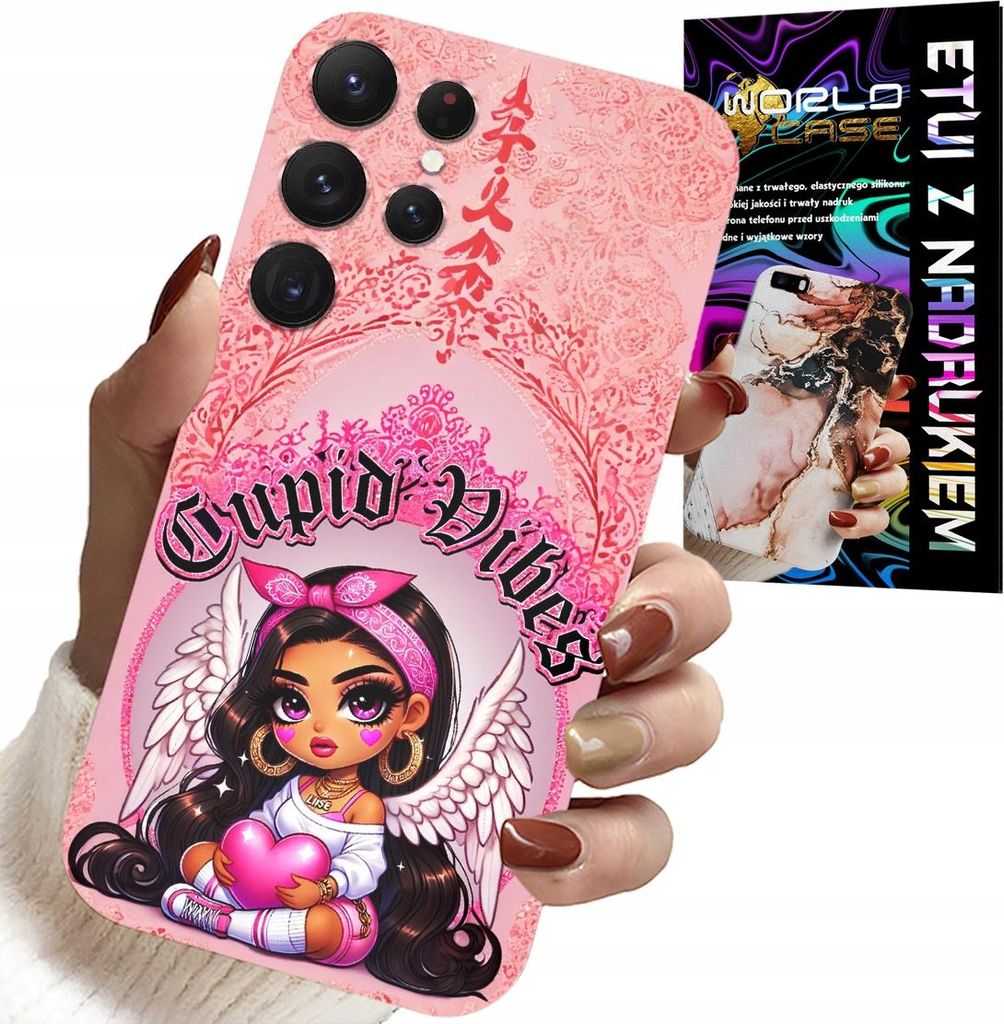 ETUI FÜR SAMSUNG GALAXY S23 Ultra - CUPID VIBES MIT CUPID ANGEL PLECKS
