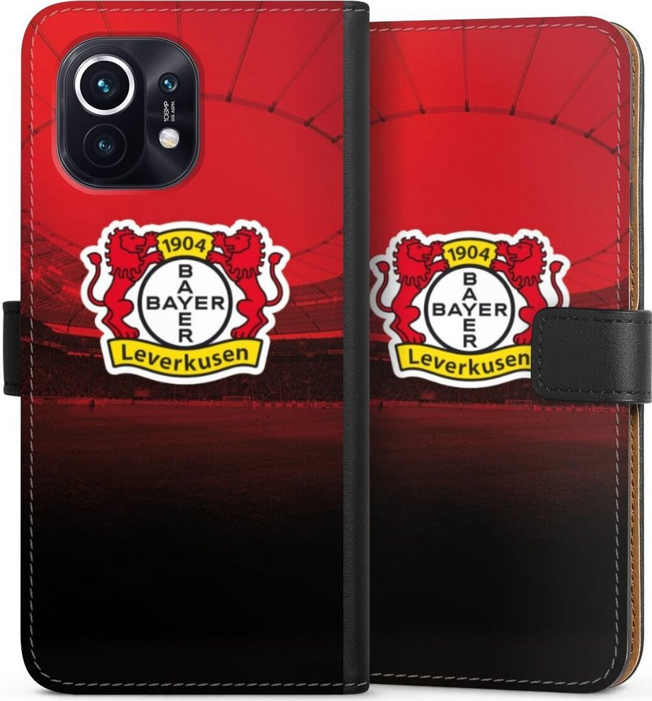 DeinDesign Klapphülle für Xiaomi Mi 11 Handytasche Lederhülle Tasche Bayer 04 Leverkusen Offizielles Lizenzprodukt Stadion