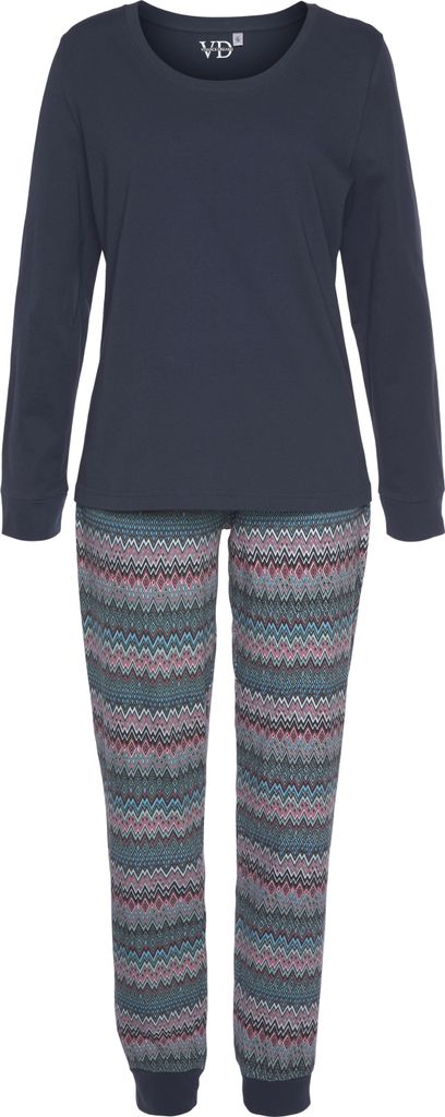 Vivance Dreams Pyjama 2 -teilig navy Größe 44/46