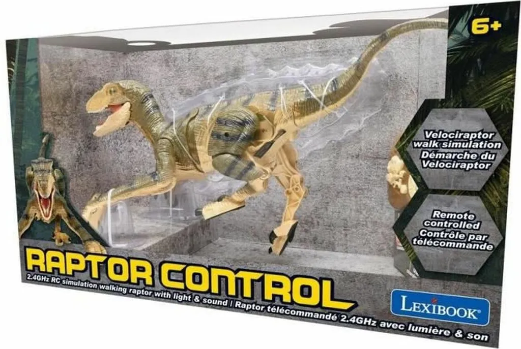 Lexibook Vélociraptor Dinosaure Télécommandé avec Effets Sonores et Lumineux