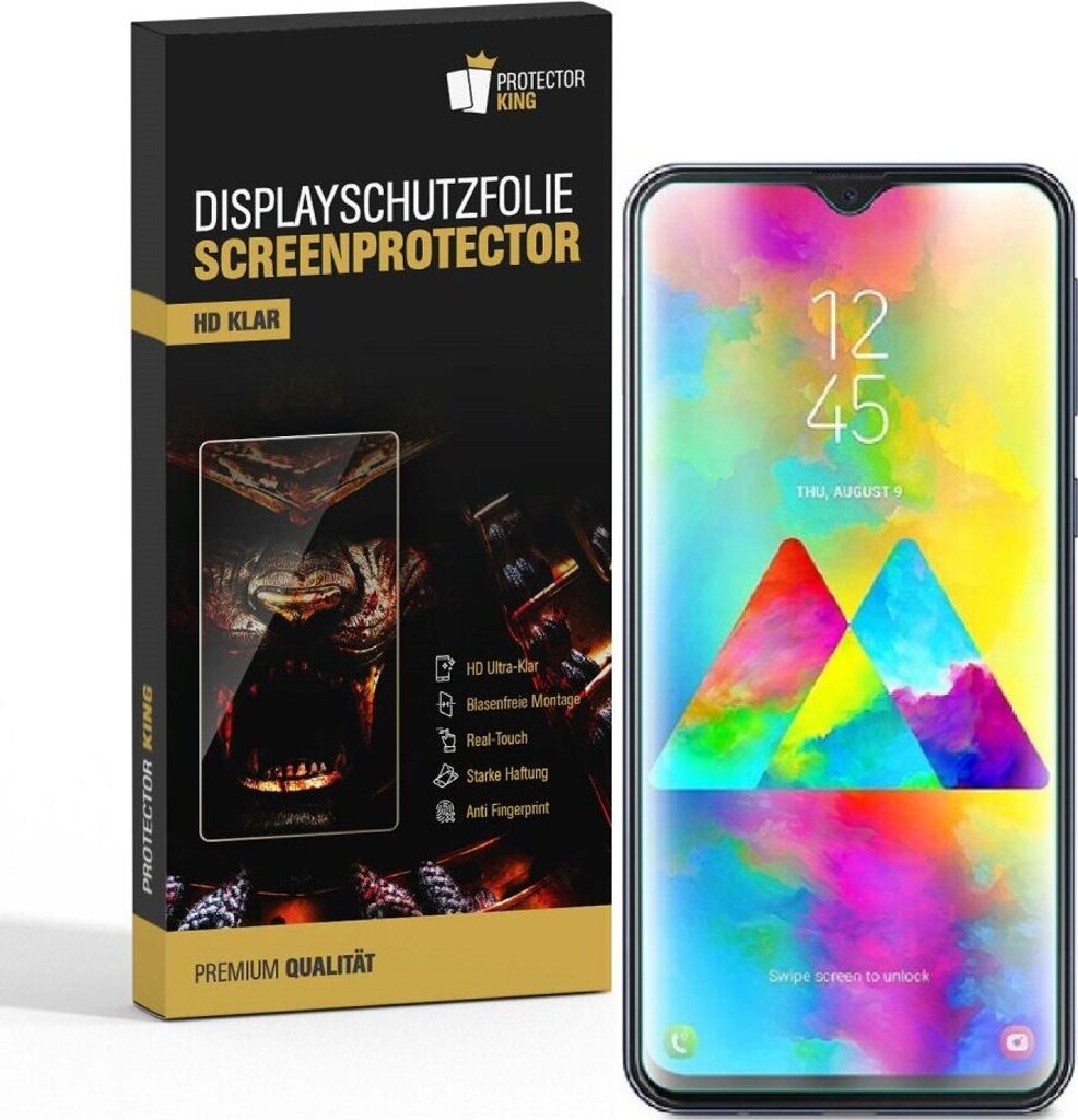 6x Displayschutzfolie für Samsung Galaxy M20 Displayfolie Schutzfolie HD KLAR