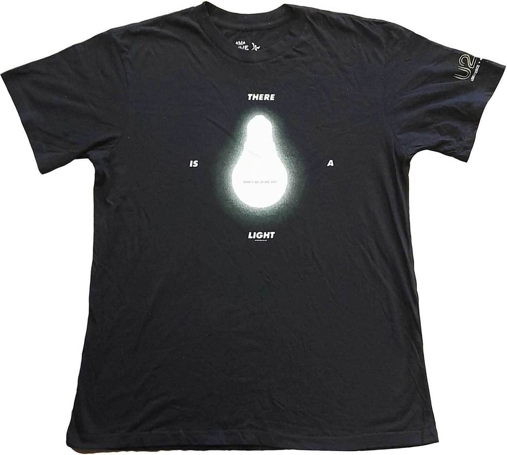 U2 - "I+E Tour 2015 There Is A Light" T-Shirt für Herren/Damen Uni RO5033 (M) (Schwarz)
