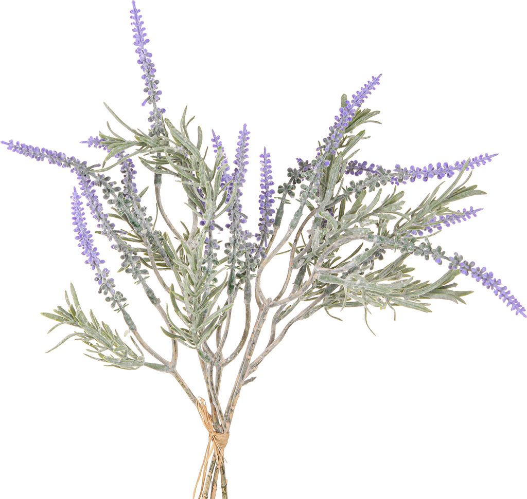 Künstlicher Lavendel Deko Pflanze Lila 38cm 9 Stiele, 9 Stück