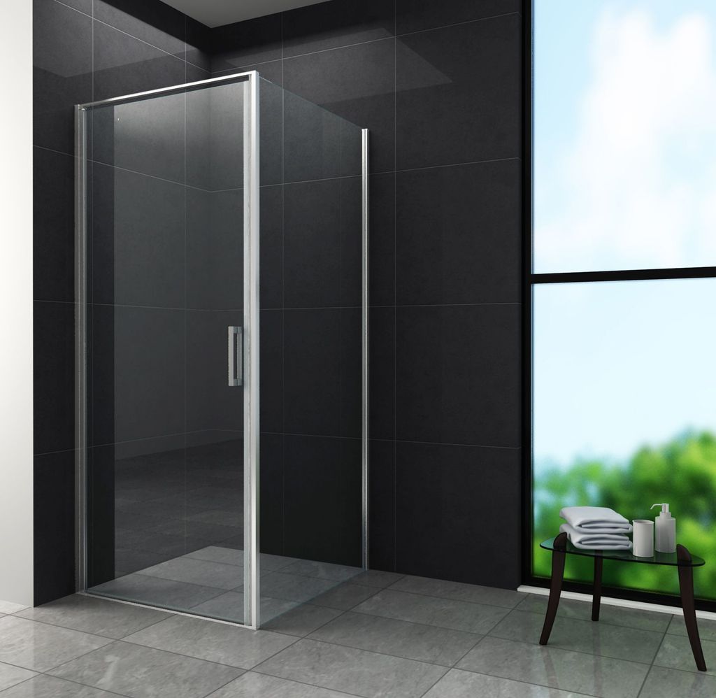Duschkabine CASSETTA (chrom) 80 x 80 x 195 cm ohne Duschtasse