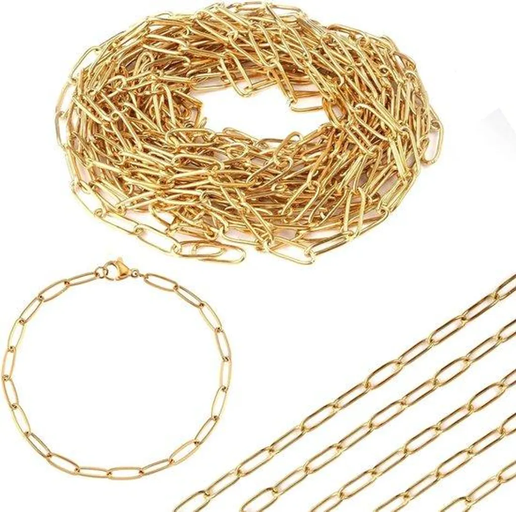 Chaîne en acier doré DIY 3,6 m : finissez-en avec les bijoux fragiles