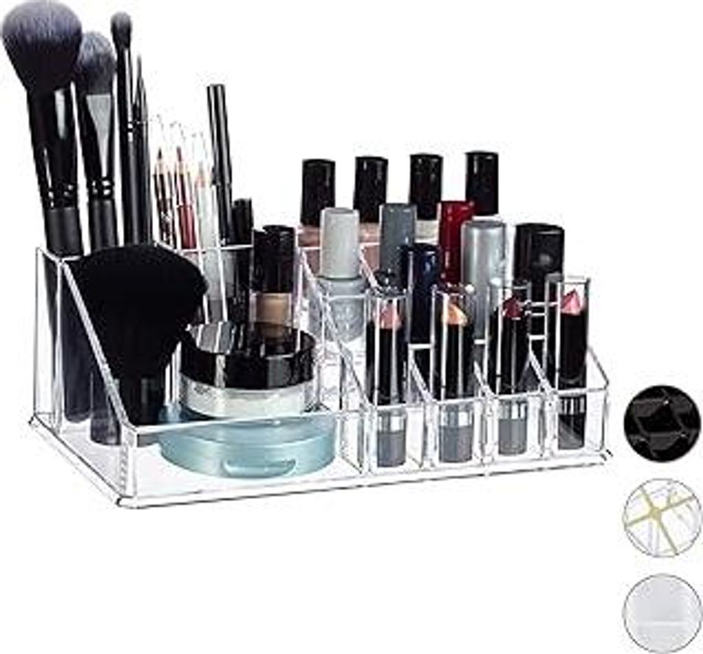 Kosmetikorganizer aus Acryl, Make up Kit für Lippenstift, Nagellack, Kosmetikutensilien, transparent Standard