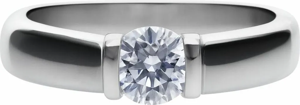 Solitario Diamonfire 6112401082165 Argento e Platino - Eleganza Senza Tempo