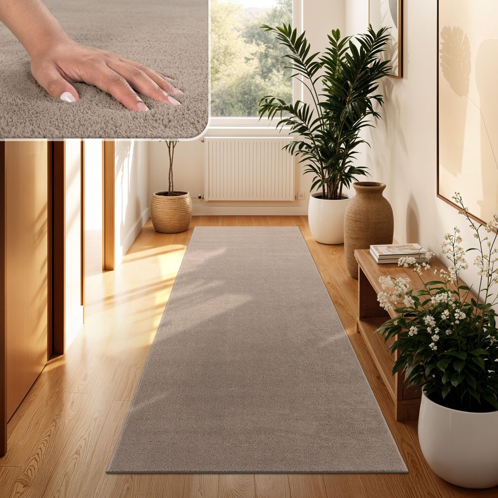 Moderner Wohnzimmer Teppich Kurzflor Waschbar Weich Produktbild 