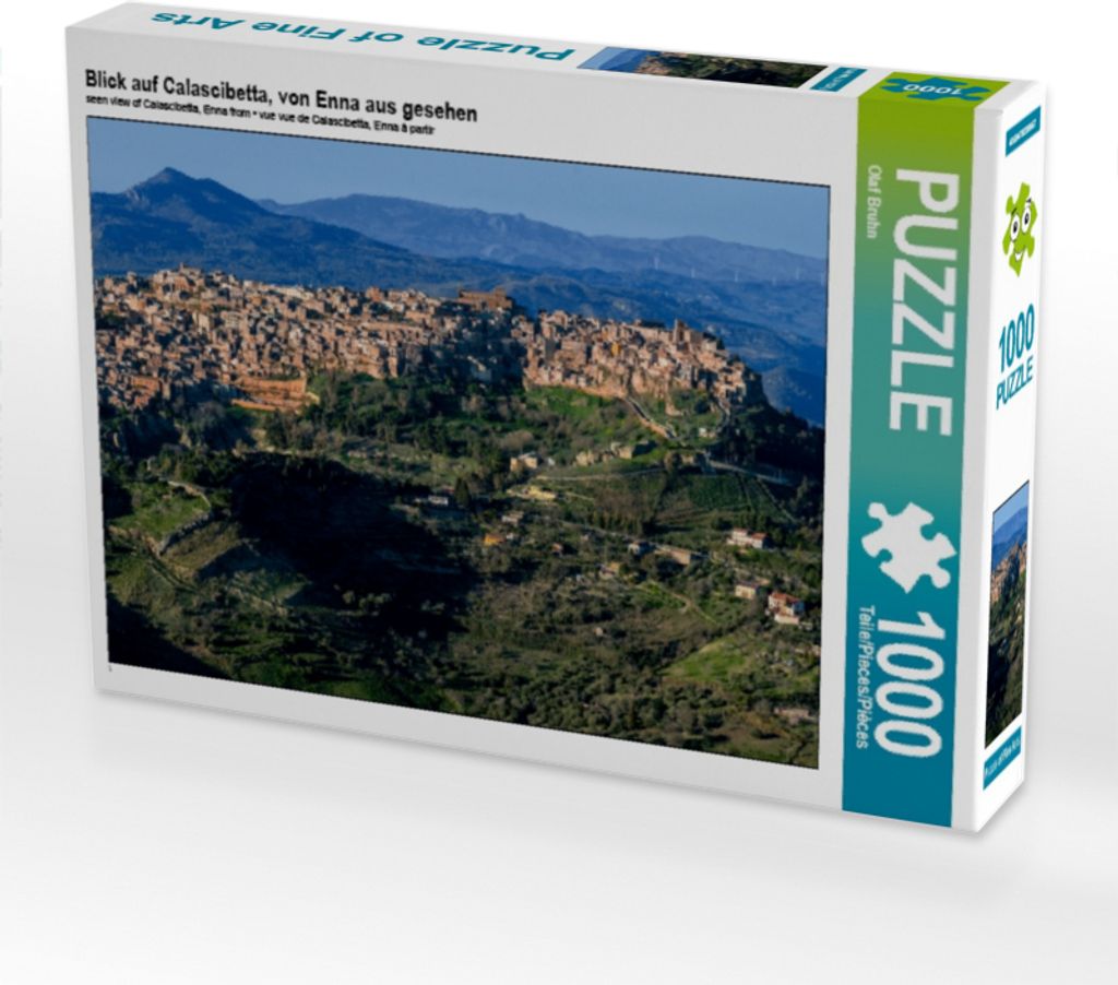 Calvendo Blick auf Calascibetta, von Enna aus gesehen 1000 Teile Puzzle quer 640x480mm, Bruhn Olaf; 7403927