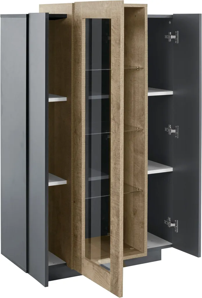 Petite Vitrine Corona Anthracite : Gain de Place et Rangement Protégé - 3