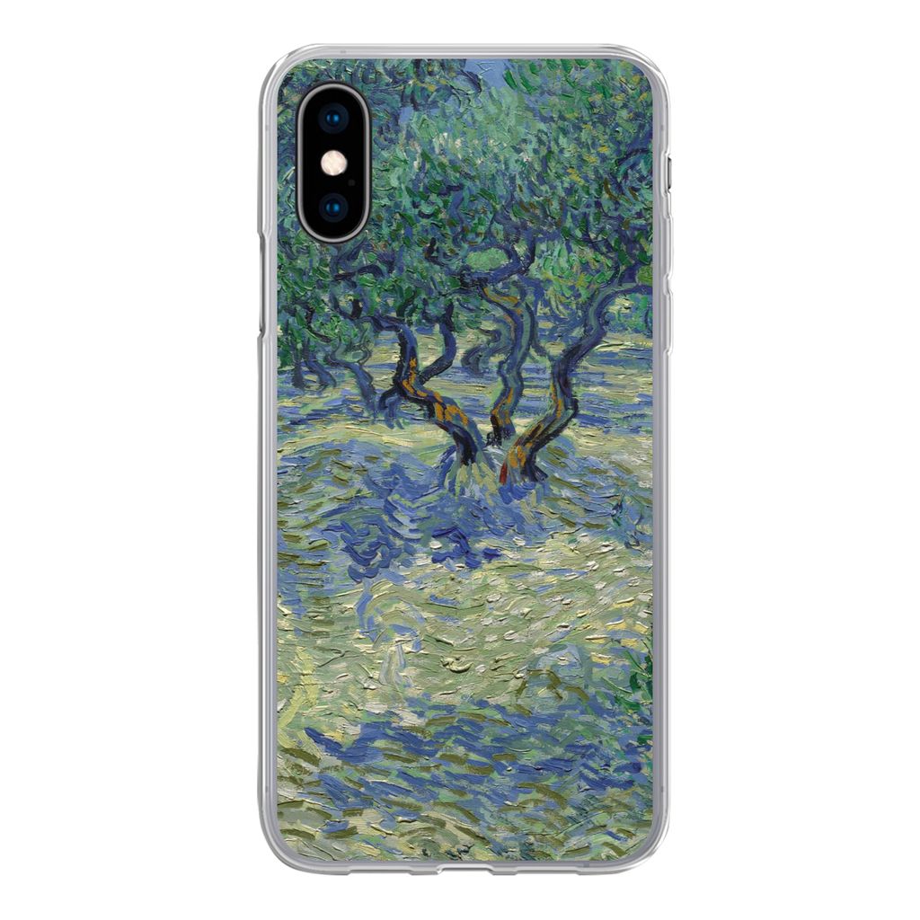MuchoWow Handyhülle Schutzhülle Hülle für iPhone X Der Olivenhain - Vincent van Gogh Silikon Softcase Handy Hülle - Handyhülle