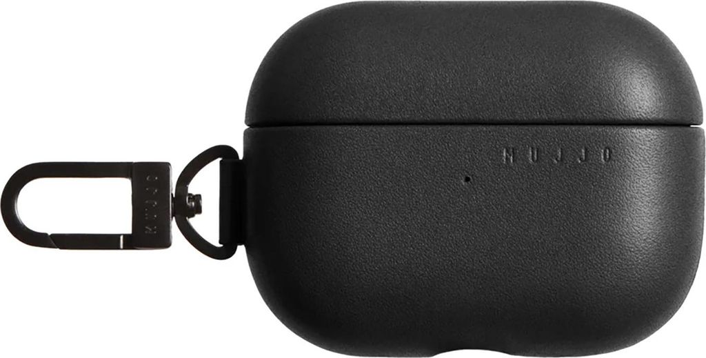 Mujjo Leder Hlle Airpods Pro 3 Kompatibel mit kabellosem Laden Vorne ausgeschnittene Anzeige fr Ladestatus Geformter Lederknopf fr nahtloses Blueto...