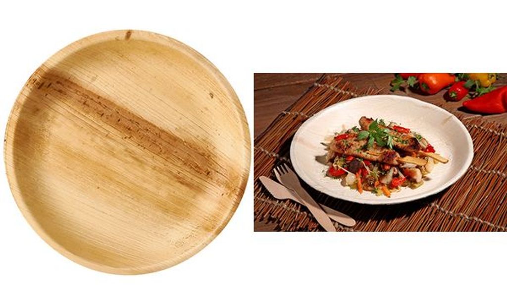 PAPSTAR Palmblatt-Teller "pure", rund, 185 mm, 25er Produktbild 