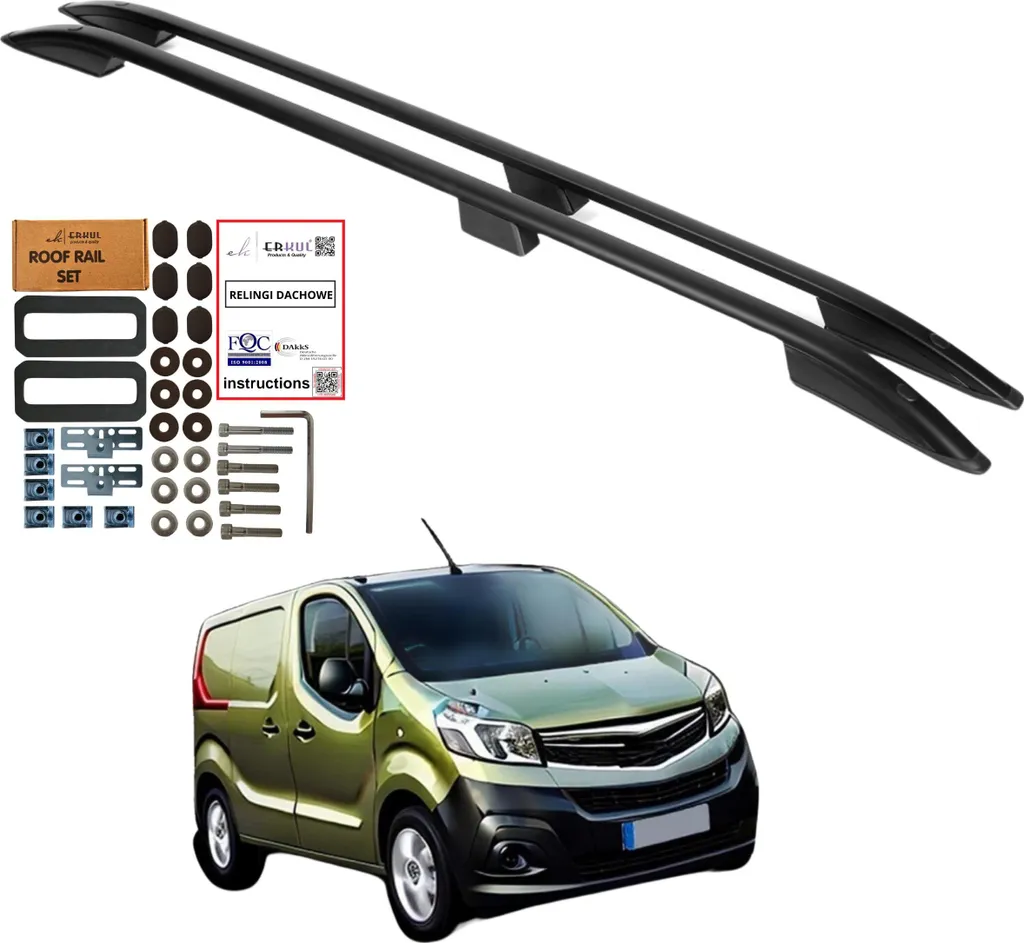 Mancorrenti Tetto Corso Schwarz Opel Vivaro Renault Trafic 2014+ - 1