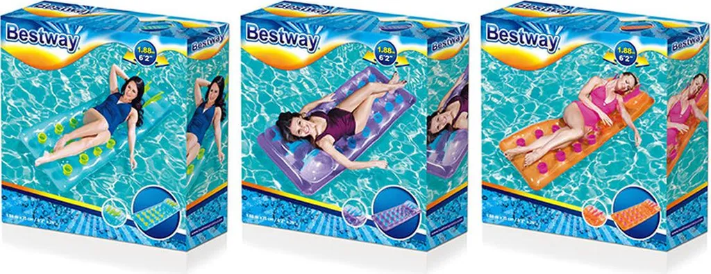 Matelas Gonflable Confortable avec Oreiller Bestway 188x71cm - 43015