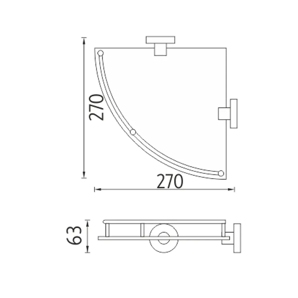 Panier de douche d'angle Nimco pour rangement mural de salle de bain