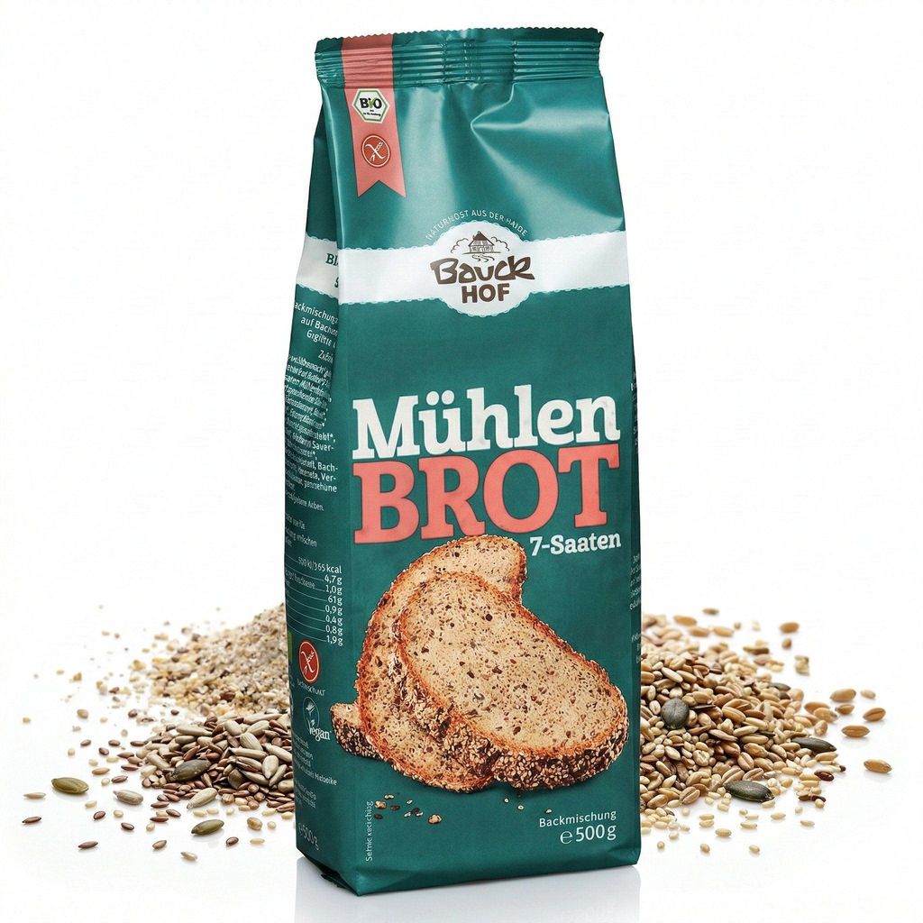 Bauckhof  Mühlenbrot 7-Saaten Mix - glutenfrei (6x500g) Produktbild 