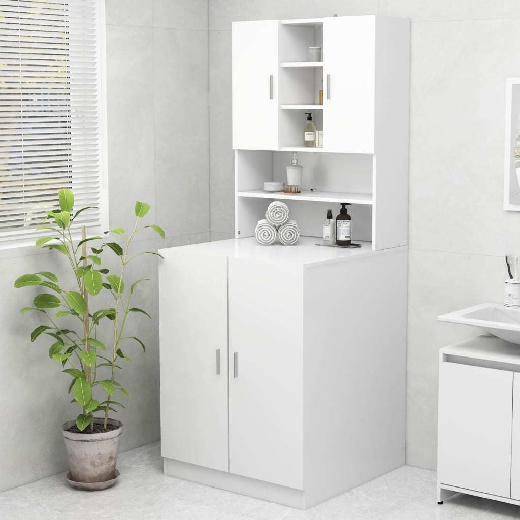 vidaXL Waschmaschinenschrank Weiß Produktbild 