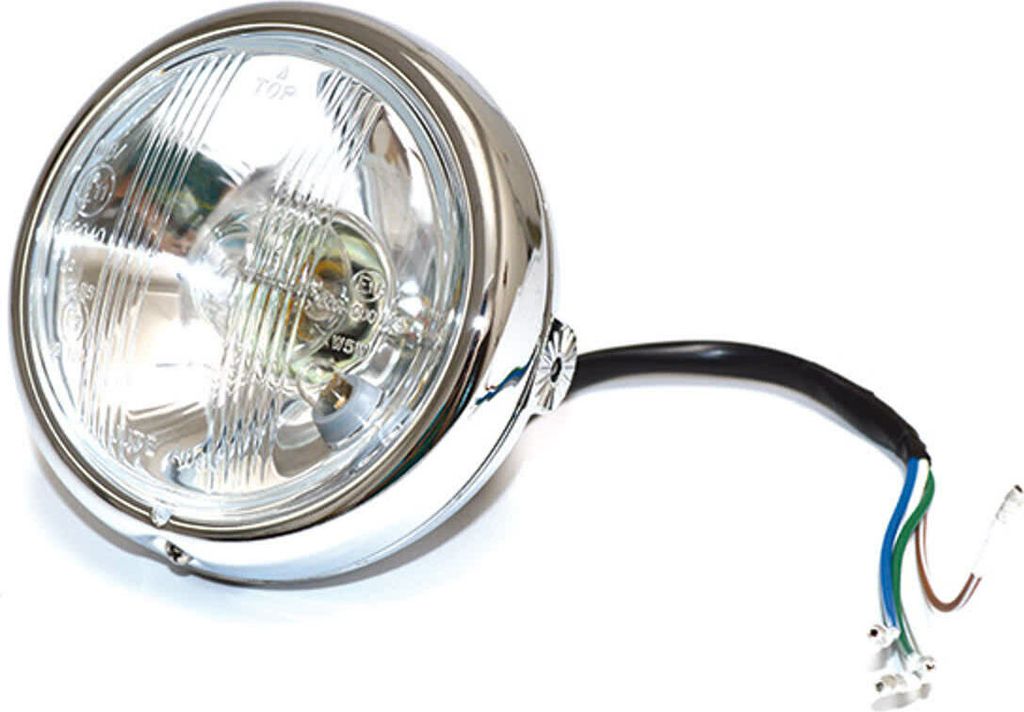 Chrome Frontscheinwerfer D.127mm S2 35/35w Lampe