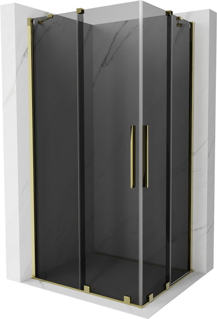 Mexen Velar Duo Duschkabine 100x90 cm, Schiebetür, Gold-Graphit