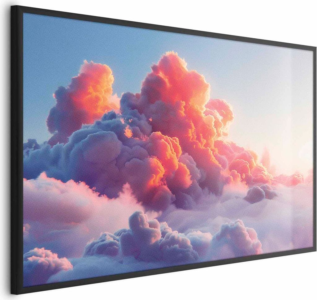 Posterpapier Poster - Dusk Spectacle: Clouds in Shades of Pink and Purple 90x60 cm Muster b-H-10030-ao-a