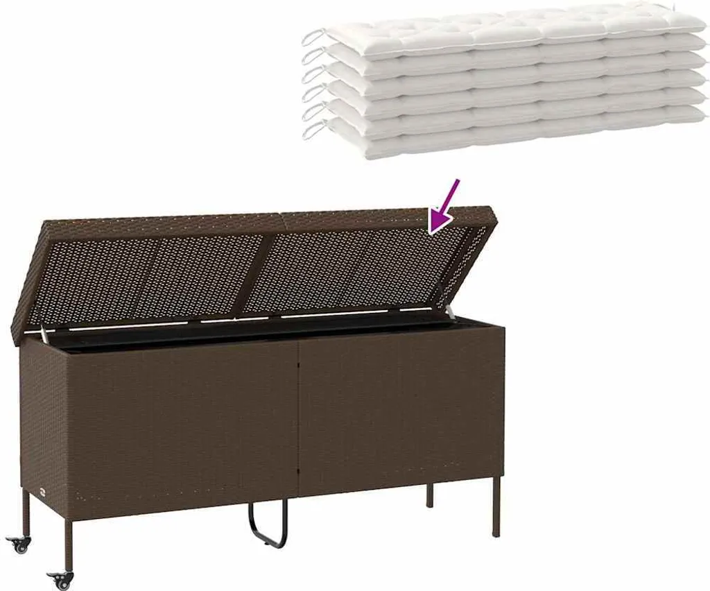 Coffre de jardin roulant 160 cm : fini le désordre sur la terrasse