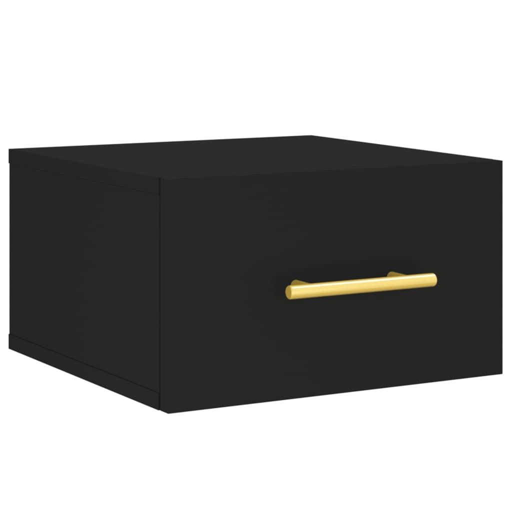 vidaXL Naścienna szafka nocna czarna 35x35x20 cm Zdjęcie produktu 
